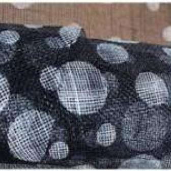 Sinamay Dotted Black/white