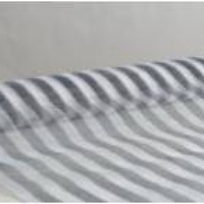 Striped Sinamay Black/White